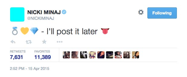 #CherryJuice: Nicki Sends Tweet Announcing Engagement to Meek Mill