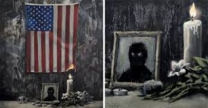Banksy's Painting in response to George Floyd killing