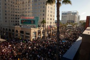 YG organized protest in Hollywood