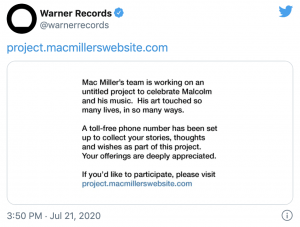 Warner Records Tweet