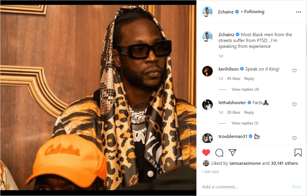 2 Chainz Raises Awareness for PTSD in The Black Community