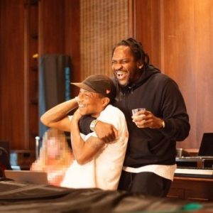 Pusha T and Pharrell in the studio