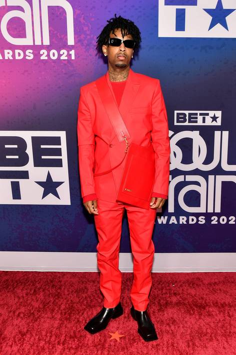 21 Savage Soul Train Awards 2021 Red Carpet